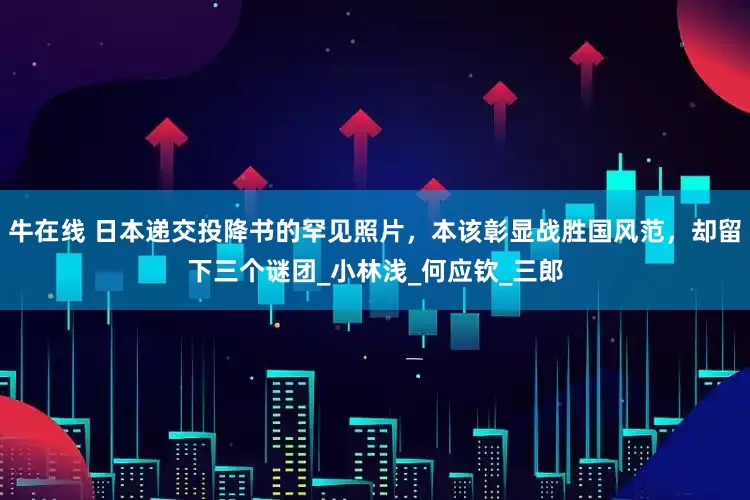 牛在线 日本递交投降书的罕见照片，本该彰显战胜国风范，却留下三个谜团_小林浅_何应钦_三郎